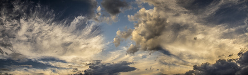 sunset sky with clouds - close up texture