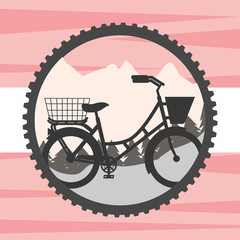 Naklejka premium bike ride repair and shop design card