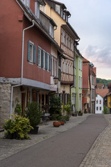 Fototapeta na wymiar Street alley in medieval german town