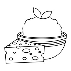 kitchen bowl with mashed potatoes and cheese