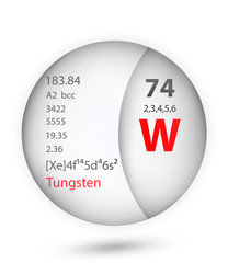 Tungsten icon in badge style