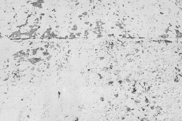 Old Dirty Rough White Painted Wall Surface. Grunge Texture Background Wallpaper. Front View.