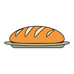 fresh bread isolated icon vector illustration design