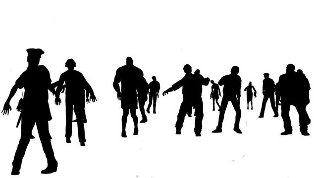 Alpha Matte Transitions Zombies Halloween 3D Rendering Animation