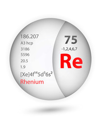 Rhenium icon in badge style