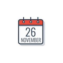 Calendar day icon isolated on white background. Vector illustration.