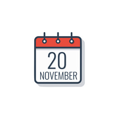Calendar day icon isolated on white background. Vector illustration.