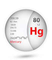 Mercury icon in badge style