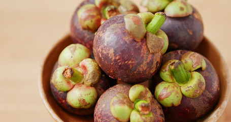 Fototapeta na wymiar Pile of Purple mangosteen