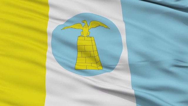 Santa Cruz de Lorica  closeup flag, city of Colombia, realistic animation seamless loop - 10 seconds long