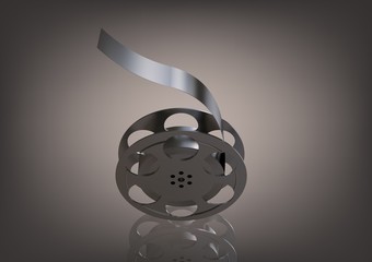 Silver film on a gray