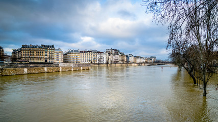 Inondations lors de la crue de la Seine en 2017
