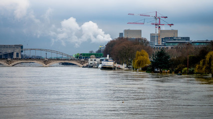 Inondations lors de la crue de la Seine en 2017