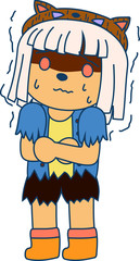 Halloween wolves girl