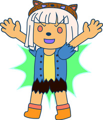 Halloween wolves girl