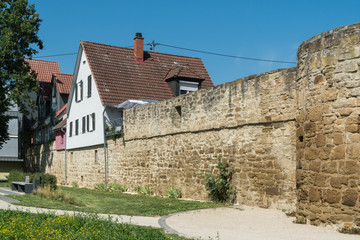 Fototapeta premium Stadtmauer in Schwaigern