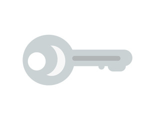 Key Silver Object Closeup Vector Illustration