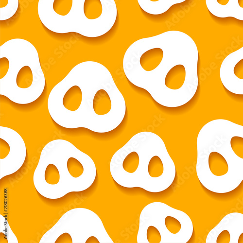 Vector Pig Nose Symbol Of New Year 2019 On Yellow Background Vector Pig Nose Symbol Of New Year 2019 On Yellow Background Seamless Pattern Wring Paper Or Textile Template