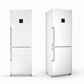 household refrigerator on a white background