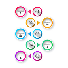 3D infographic design template and marketing icons.