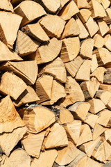 Patrón de leña apila