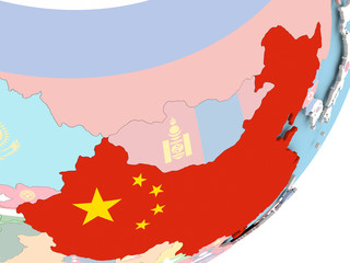 China with flag