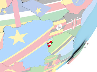 Burundi with flag