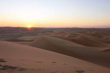 Fototapeta na wymiar Sonnenuntergang in der Wüste 