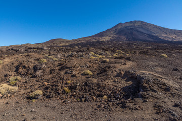 Blick auf den Vulkan Pico Viejo auf Teneriffa