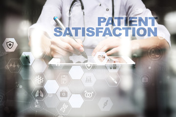 Medicine doctor is using modern computer virtual screen interface, medical technology network concept.