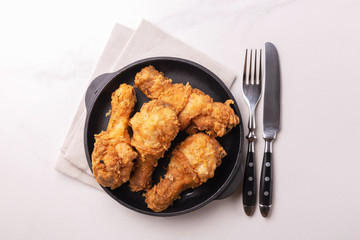 Crispy chicken legs. Fast and junk food