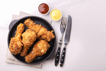 Crispy chicken legs. Fast and junk food