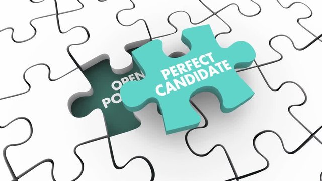 Perfect Candidate Hire Open Job Position Puzzle 3d Animation