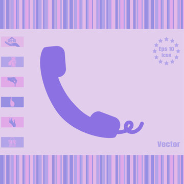 Phone vector icon with wrire