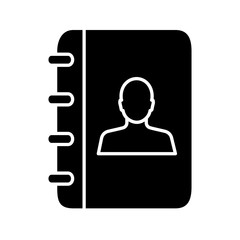 Telephone book glyph icon