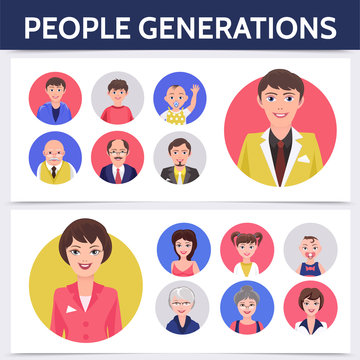 Flat People Aging Process Template