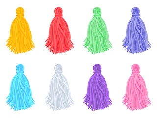 Set of beautiful multi-colored brushes