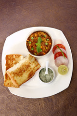 Pav bhaji Chaat, Indian Curry Dish