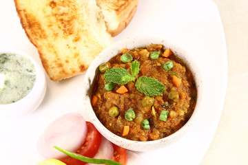 Pav bhaji Chaat, Indian Curry Dish