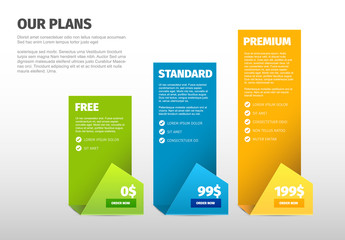 Minimalist pricing compare table template