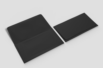 Blank white realistic remittance envelope mock up. 