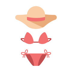 Bikini flat illustration