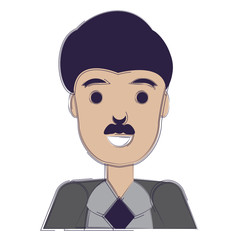 cartoon businessman icon