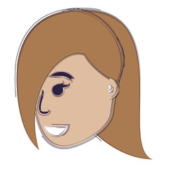 cartoon woman icon
