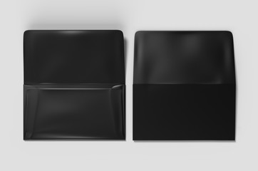 Blank white realistic remittance envelope mock up. 