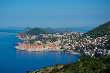 Fototapeta na wymiar Coast of Dubrovnik along Adriatic Sea