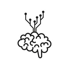 eco brain on white background