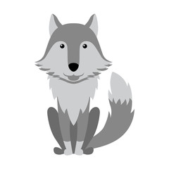Wolf flat illlustration