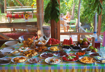 Served Breakfast in Serbian Village