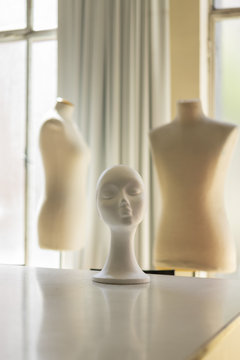 Dressmaker's models in fashion designer's studio